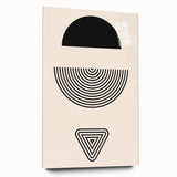 Boho Wall Art | Abstract Geometric Shapes Print | Minimalist Canvas