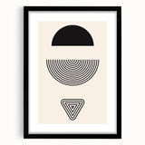 Boho Wall Art | Abstract Geometric Shapes Print | Minimalist Canvas