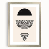 Boho Wall Art | Abstract Geometric Shapes Print | Minimalist Canvas