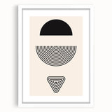 Boho Wall Art | Abstract Geometric Shapes Print | Minimalist Canvas