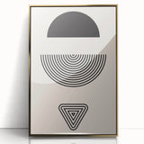 Boho Wall Art | Abstract Geometric Shapes Print | Minimalist Canvas