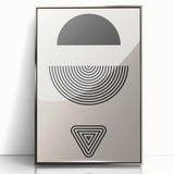 Boho Wall Art | Abstract Geometric Shapes Print | Minimalist Canvas