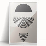 Boho Wall Art | Abstract Geometric Shapes Print | Minimalist Canvas