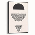 Boho Wall Art | Abstract Geometric Shapes Print | Minimalist Canvas