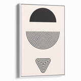 Boho Wall Art | Abstract Geometric Shapes Print | Minimalist Canvas
