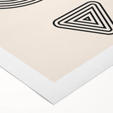 Boho Wall Art | Abstract Geometric Shapes Print | Minimalist Canvas