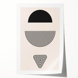 Boho Wall Art | Abstract Geometric Shapes Print | Minimalist Canvas