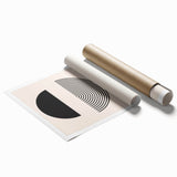 Boho Wall Art | Abstract Geometric Shapes Print | Minimalist Canvas