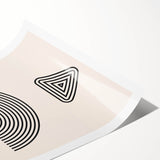 Boho Wall Art | Abstract Geometric Shapes Print | Minimalist Canvas