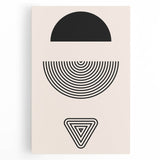 Boho Wall Art | Abstract Geometric Shapes Print | Minimalist Canvas