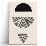 Boho Wall Art | Abstract Geometric Shapes Print | Minimalist Canvas