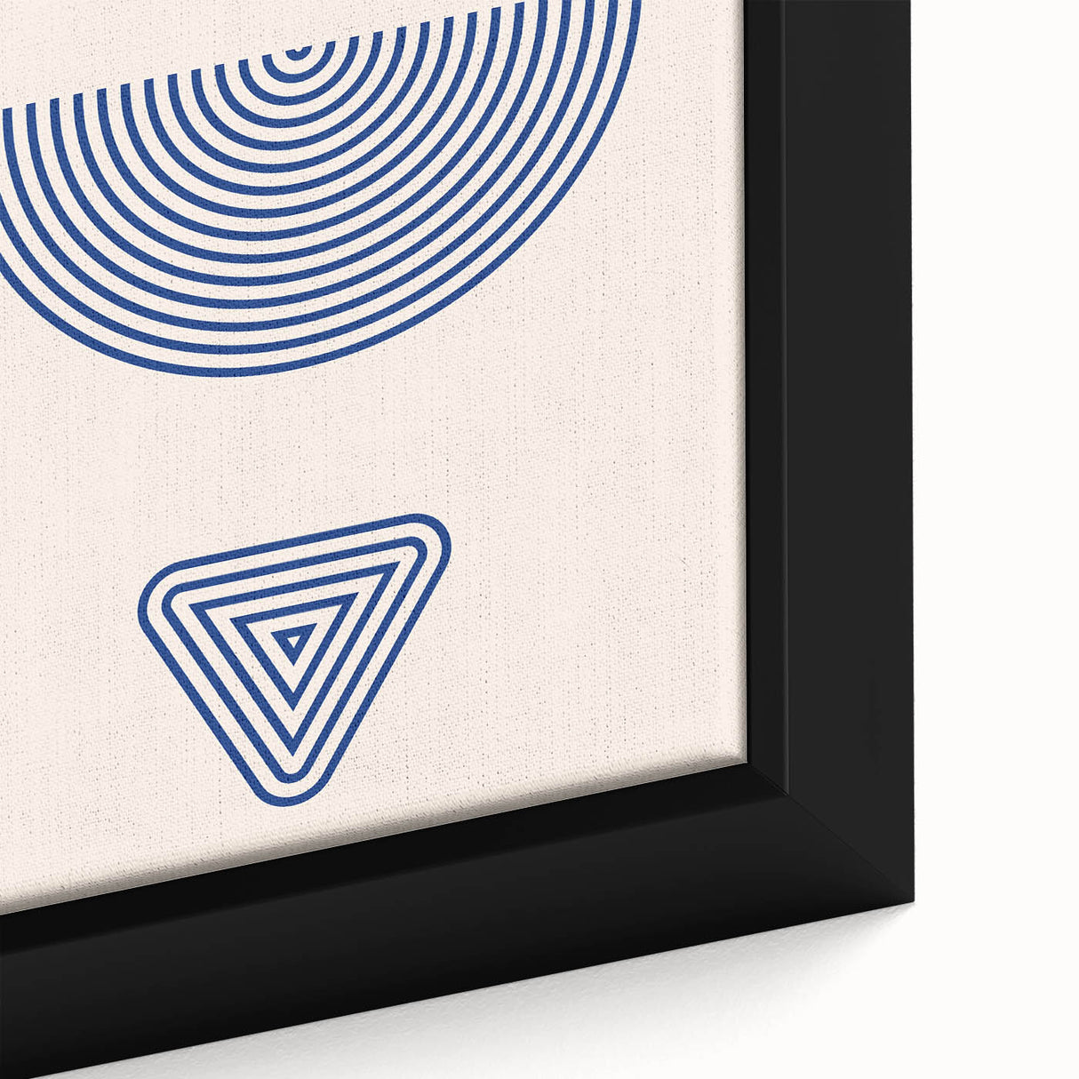 Boho Wall Art | Blue Geometric Shapes Print | Modern Bohemian Canvas