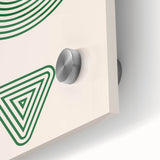 Bohemian Wall Art - Artistic Green Geometric Boho Decor Canvas Print