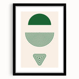 Bohemian Wall Art - Artistic Green Geometric Boho Decor Canvas Print