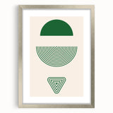 Bohemian Wall Art - Artistic Green Geometric Boho Decor Canvas Print