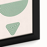 Bohemian Wall Art - Artistic Green Geometric Boho Decor Canvas Print