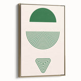 Bohemian Wall Art - Artistic Green Geometric Boho Decor Canvas Print