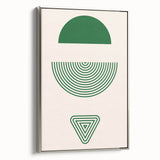 Bohemian Wall Art - Artistic Green Geometric Boho Decor Canvas Print