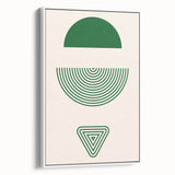 Bohemian Wall Art - Artistic Green Geometric Boho Decor Canvas Print