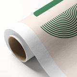 Bohemian Wall Art - Artistic Green Geometric Boho Decor Canvas Print