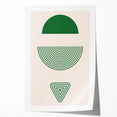Bohemian Wall Art - Artistic Green Geometric Boho Decor Canvas Print