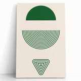 Bohemian Wall Art - Artistic Green Geometric Boho Decor Canvas Print