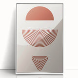 Bohemian Wall Art - Eclectic Rust Geometric Boho Decor Canvas Print