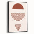 Bohemian Wall Art - Eclectic Rust Geometric Boho Decor Canvas Print