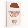 Bohemian Wall Art - Eclectic Rust Geometric Boho Decor Canvas Print