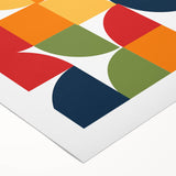 Geometric Bohemian Wall Art | Eclectic Bauhaus Boho Decor Canvas Print