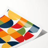 Geometric Bohemian Wall Art | Eclectic Bauhaus Boho Decor Canvas Print