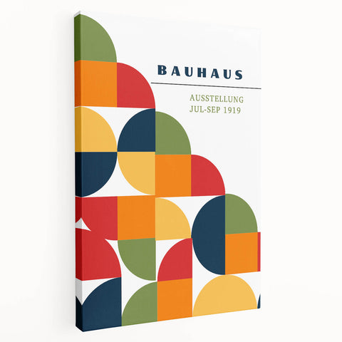 Geometric Bohemian Wall Art | Eclectic Bauhaus Boho Decor Canvas Print