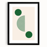 Boho Chic Wall Hanging - Green Geometric Bohemian Canvas Art Print