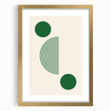 Boho Chic Wall Hanging - Green Geometric Bohemian Canvas Art Print