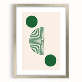 Boho Chic Wall Hanging - Green Geometric Bohemian Canvas Art Print
