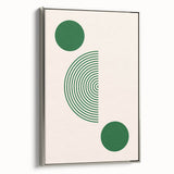 Boho Chic Wall Hanging - Green Geometric Bohemian Canvas Art Print