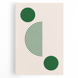 Boho Chic Wall Hanging - Green Geometric Bohemian Canvas Art Print