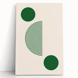 Boho Chic Wall Hanging - Green Geometric Bohemian Canvas Art Print