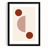 Bohemian Wall Art - Bold Rust Geometric Boho Chic Canvas Decor