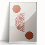Bohemian Wall Art - Bold Rust Geometric Boho Chic Canvas Decor