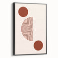 Bohemian Wall Art - Bold Rust Geometric Boho Chic Canvas Decor