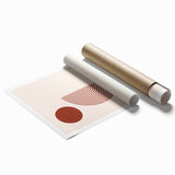 Bohemian Wall Art - Bold Rust Geometric Boho Chic Canvas Decor