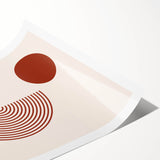 Bohemian Wall Art - Bold Rust Geometric Boho Chic Canvas Decor