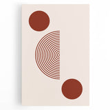 Bohemian Wall Art - Bold Rust Geometric Boho Chic Canvas Decor