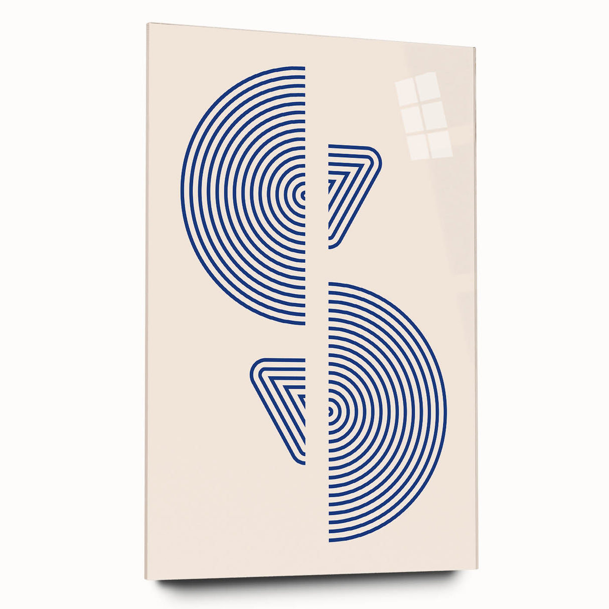 Boho Wall Art | Abstract Geometric Royal Blue Print | Modern Decor