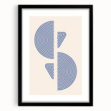 Boho Wall Art | Abstract Geometric Royal Blue Print | Modern Decor