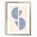 Boho Wall Art | Abstract Geometric Royal Blue Print | Modern Decor