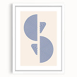 Boho Wall Art | Abstract Geometric Royal Blue Print | Modern Decor