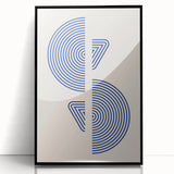 Boho Wall Art | Abstract Geometric Royal Blue Print | Modern Decor