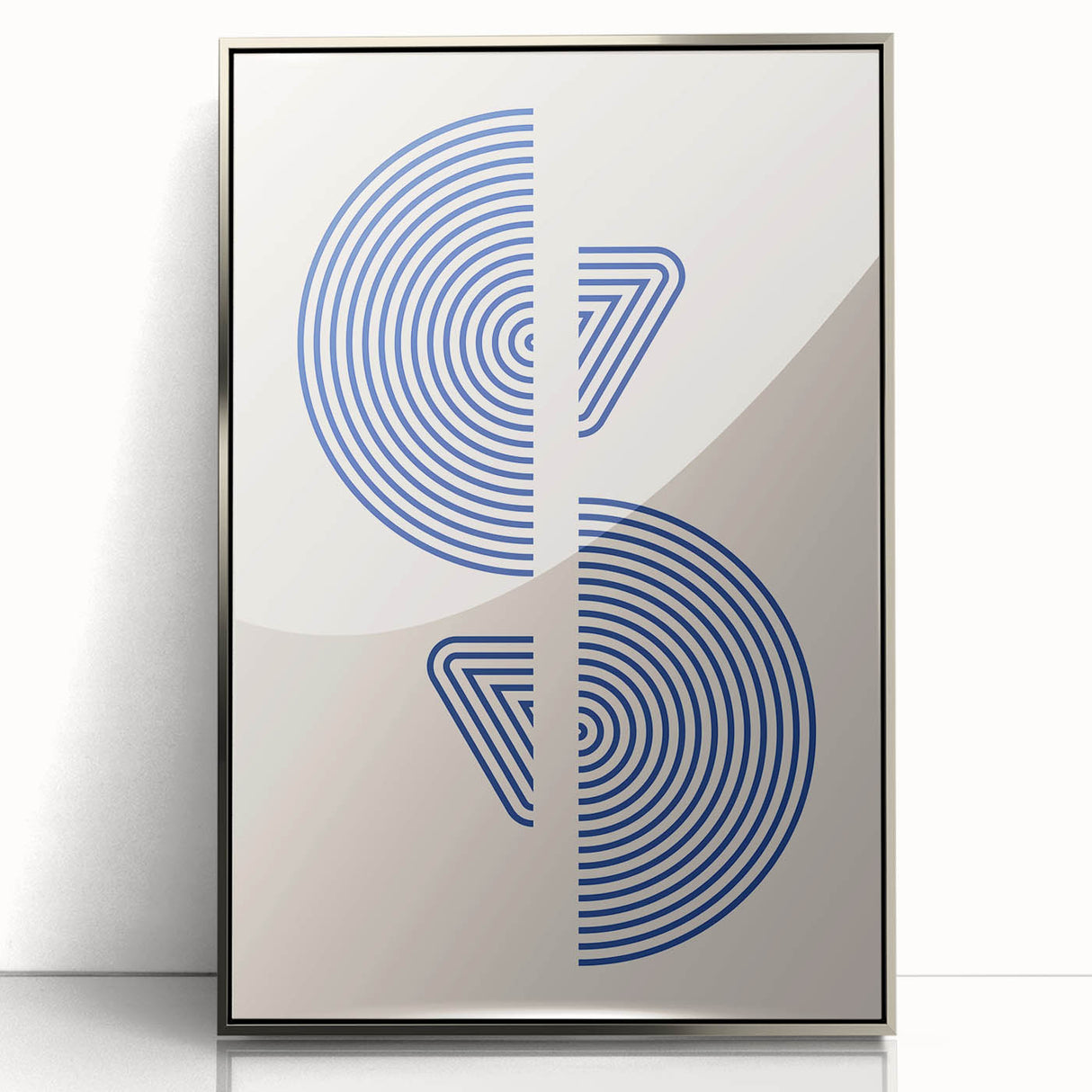Boho Wall Art | Abstract Geometric Royal Blue Print | Modern Decor